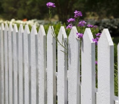 White Picket Fence Painted White