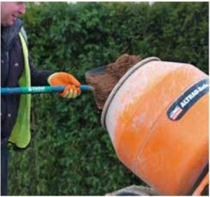 Mixing Mortar in Cement Mixer