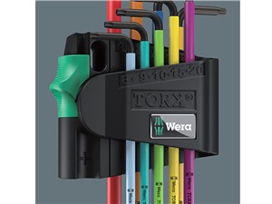 Wera TX BO BlackLaser Multi Coloured L Key Set 9 Piece