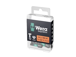 Wera Impaktor 867/1 TORX bits TX25x25mm Pack of 10