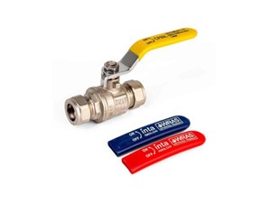 Intatec Universal Ball Valve with Lever Sleeves - 22mm