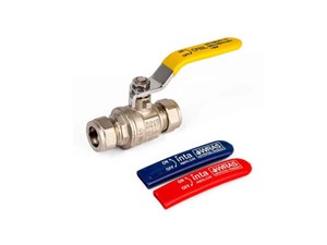 Intatec Universal Ball Valve with Lever Sleeves - 15mm