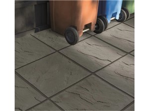 Bradstone Peak Riven Utility Paving 450x450x32mm Dark Grey