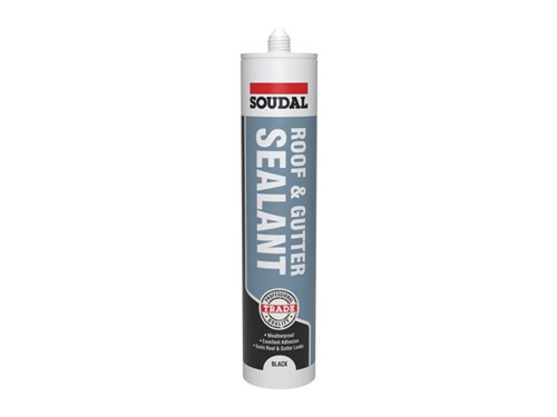 Soudal Roof and Gutter Sealant Black 290ml