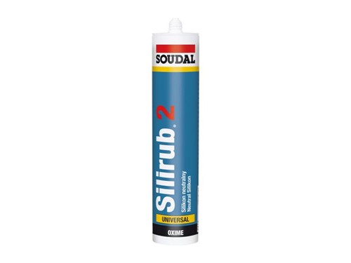 Soudal Silirub 2 Neutral Silicone Sealant 300ml Clear