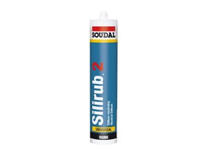 Soudal Silirub 2 Neutral Silicone Sealant 300ml Clear