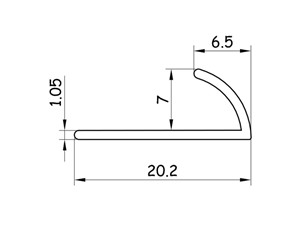 Tile Rite Round Profile Tile Edge 7mm 2.44m