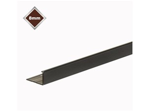 Tile Rite L Shape Tile Edge Smooth Black 8mm 2.44m