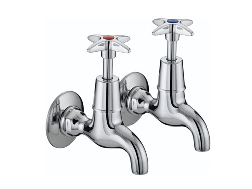 Bristan Cross Top Bib Taps Pair Chrome