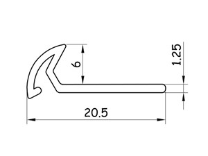 Tile Rite Tile Edging PVC Profile Plus White 6mm