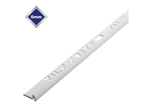 Tile Rite Tile Edging PVC Profile Plus White 6mm