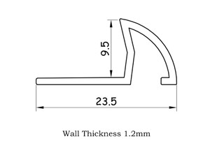 Tile Rite Tile Edging PVC Profile Plus White 9.5mm