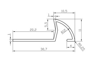 Tile Rite Profile Plus Quadrant Tile Edging 10mm Polished Silver