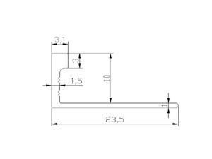 Tile Rite Tile Trim L Shaped Bright Silver 10mm