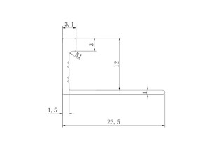 Tile Rite Tile Trim L Shaped Bright Silver 12mm