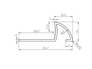 Tile Rite Profile Plus Quadrant Tile Trim 10mm Stainless Steel Effect