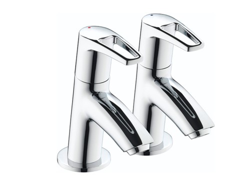 Bristan Smile Basin Taps Pair Chrome