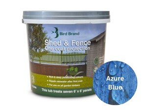 Bird Brand One Coat Protection Shed & Fence Paint 5L - Azure Blue