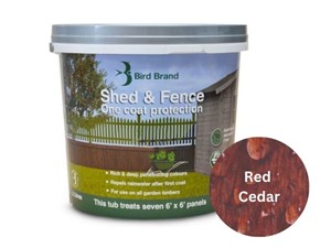 Bird Brand One Coat Protection Shed & Fence Paint 5L - Red Cedar