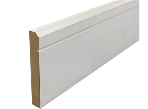Chamfered & V Groove MDF Skirting Board 18mm x 119mm x 4.2m