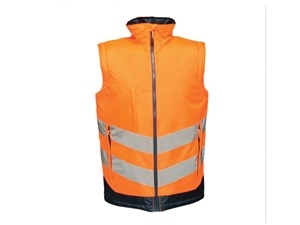 Regatta Hi Vis Pro Body Warmer Orange/Navy Rear