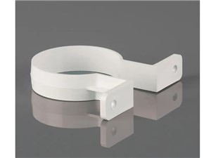 Round Downpipe Bracket 68mm - White