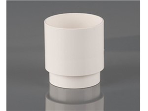 Round Downpipe Connector 68mm - White