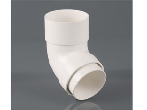 Round Downpipe Offset Bend 68mm x 112.5Deg - White