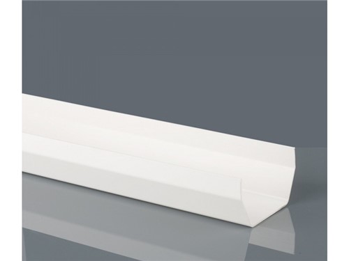 Square Gutter Length 114mm x 4m - White