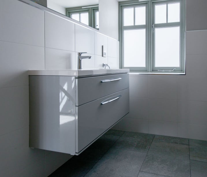 Bathroom-bright and white