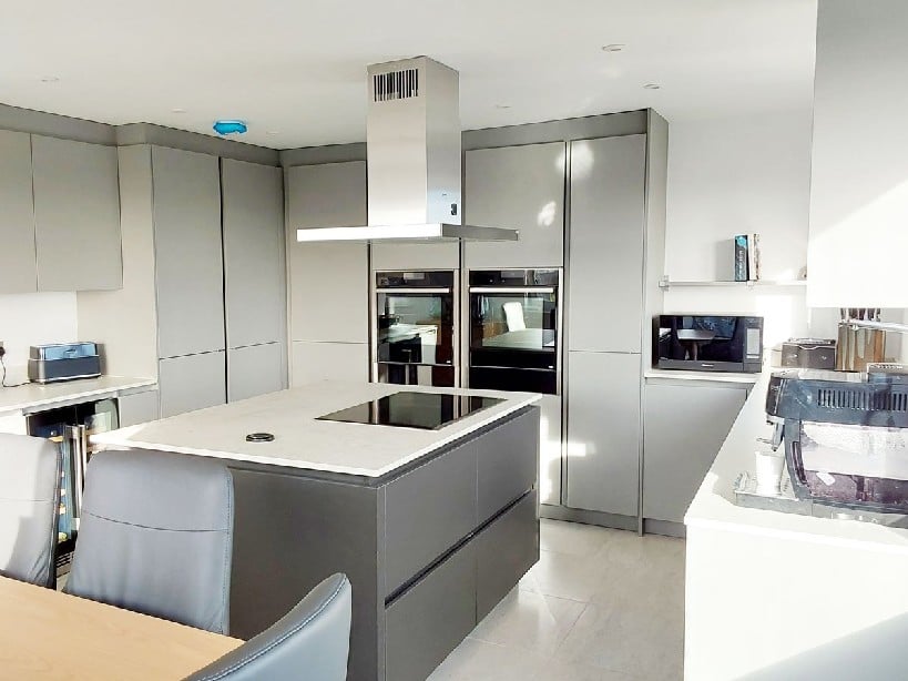 Grey and Black Kitchen