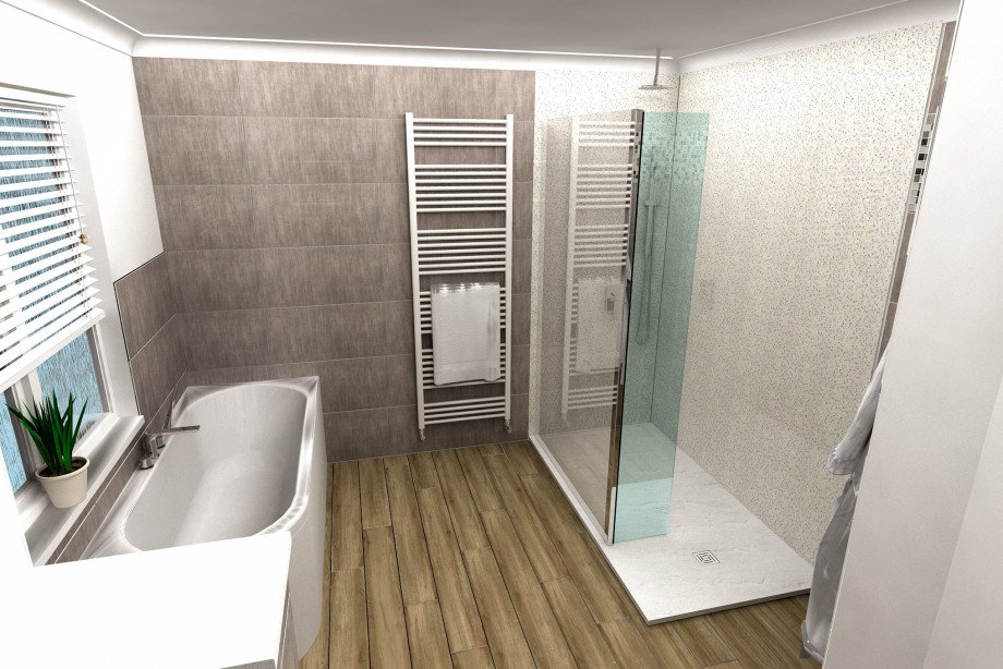 3D Design of spacious Bathroom