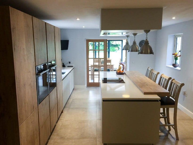 Light, warm and welcoming kitchen area