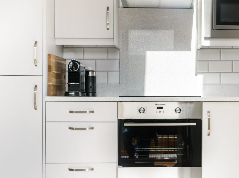 Cube light grey kitchen units