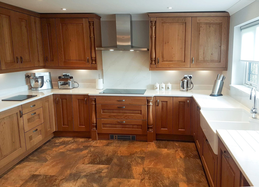 Rustic country kitchen with Quartz worktop