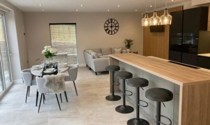 This is a kitchen/dining area previously designed for a showhome.